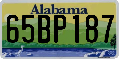 AL license plate 65BP187