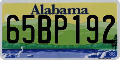 AL license plate 65BP192