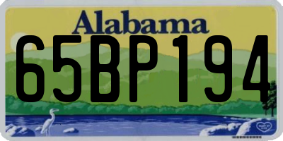AL license plate 65BP194