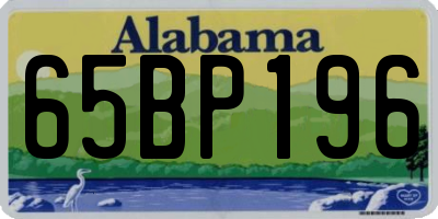 AL license plate 65BP196