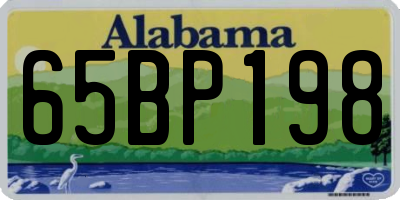 AL license plate 65BP198
