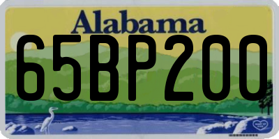 AL license plate 65BP200