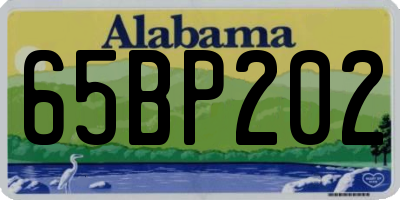 AL license plate 65BP202