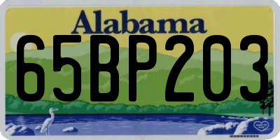 AL license plate 65BP203