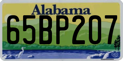 AL license plate 65BP207