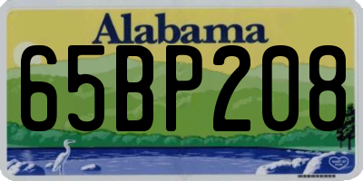 AL license plate 65BP208