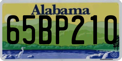 AL license plate 65BP210