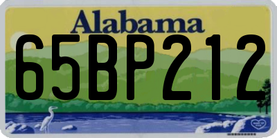 AL license plate 65BP212