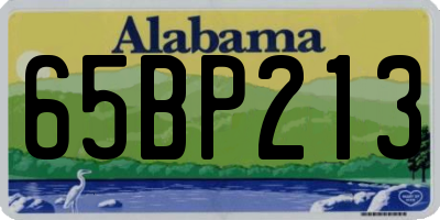 AL license plate 65BP213