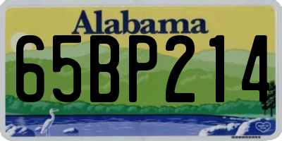 AL license plate 65BP214