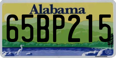 AL license plate 65BP215