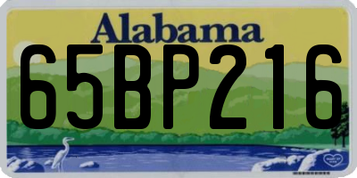 AL license plate 65BP216