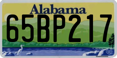 AL license plate 65BP217