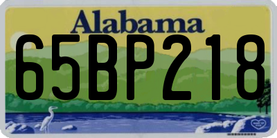 AL license plate 65BP218