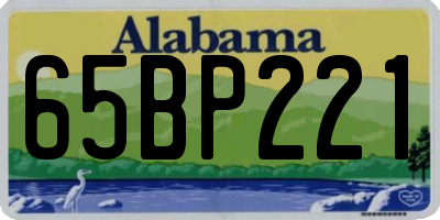 AL license plate 65BP221