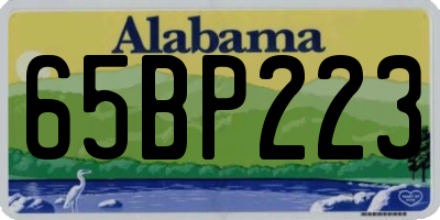 AL license plate 65BP223