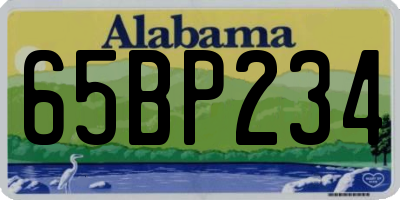 AL license plate 65BP234