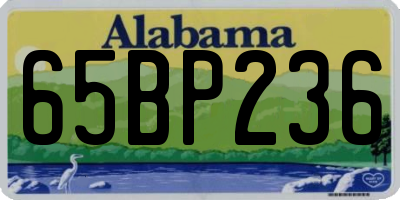 AL license plate 65BP236