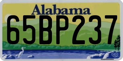 AL license plate 65BP237