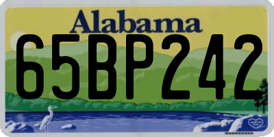 AL license plate 65BP242