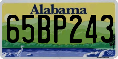 AL license plate 65BP243