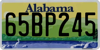 AL license plate 65BP245