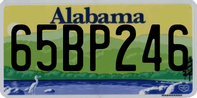 AL license plate 65BP246