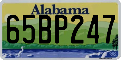 AL license plate 65BP247