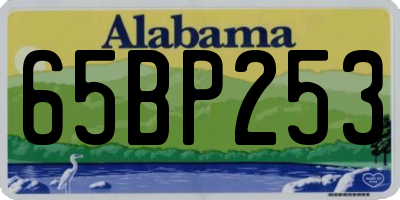 AL license plate 65BP253