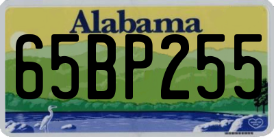 AL license plate 65BP255