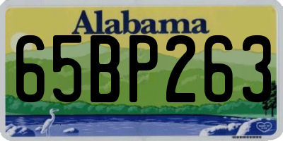 AL license plate 65BP263