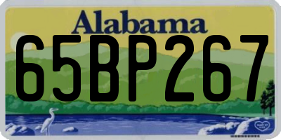 AL license plate 65BP267