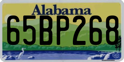 AL license plate 65BP268