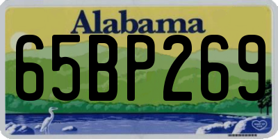 AL license plate 65BP269