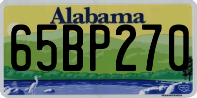 AL license plate 65BP270