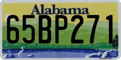 AL license plate 65BP271