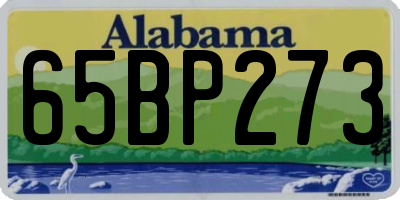 AL license plate 65BP273