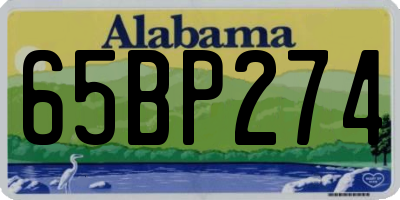 AL license plate 65BP274