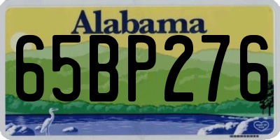 AL license plate 65BP276