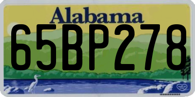 AL license plate 65BP278