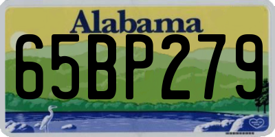 AL license plate 65BP279