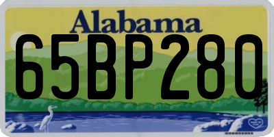 AL license plate 65BP280