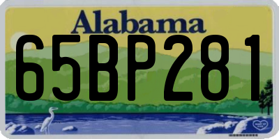 AL license plate 65BP281
