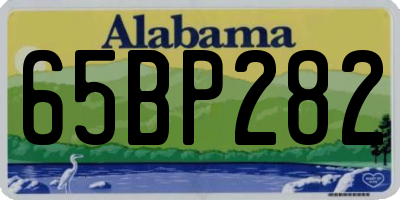 AL license plate 65BP282