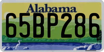 AL license plate 65BP286