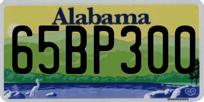 AL license plate 65BP300