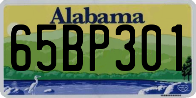 AL license plate 65BP301