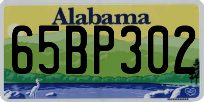 AL license plate 65BP302