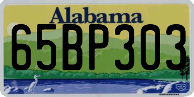 AL license plate 65BP303
