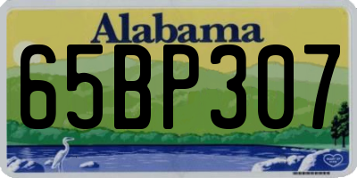 AL license plate 65BP307